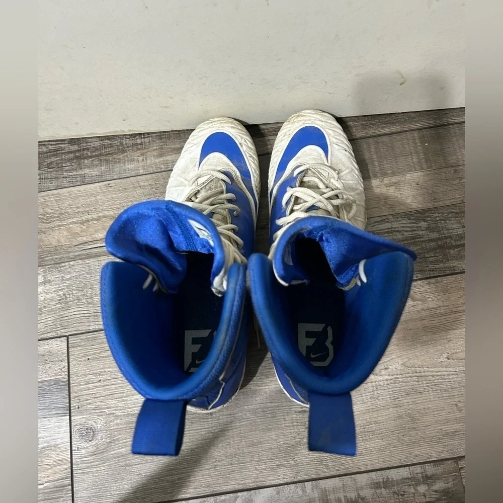 Nike Force Savage Elite TD Men Size 12 Shoes white Blue Football Sneakers